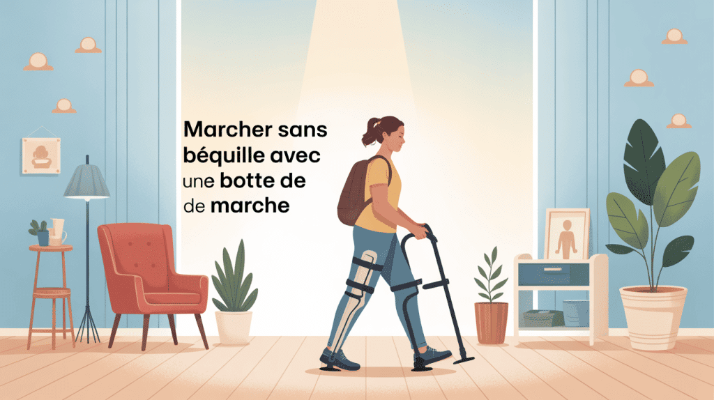 peut-on marcher sans béquille avec une botte de marche orthopédique illustration interieur