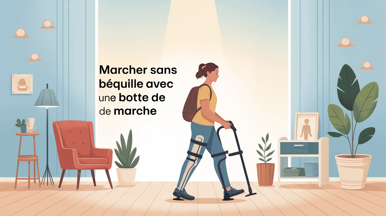 peut-on marcher sans béquille avec une botte de marche orthopédique illustration interieur