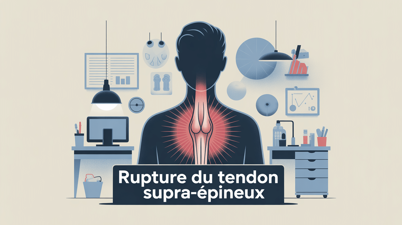 peut-on travailler avec une rupture du tendon supra épineux illustration vectorielle informative
