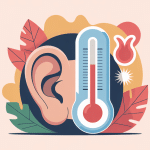 illustration thermomètre auriculaire ambiance chaleureuse