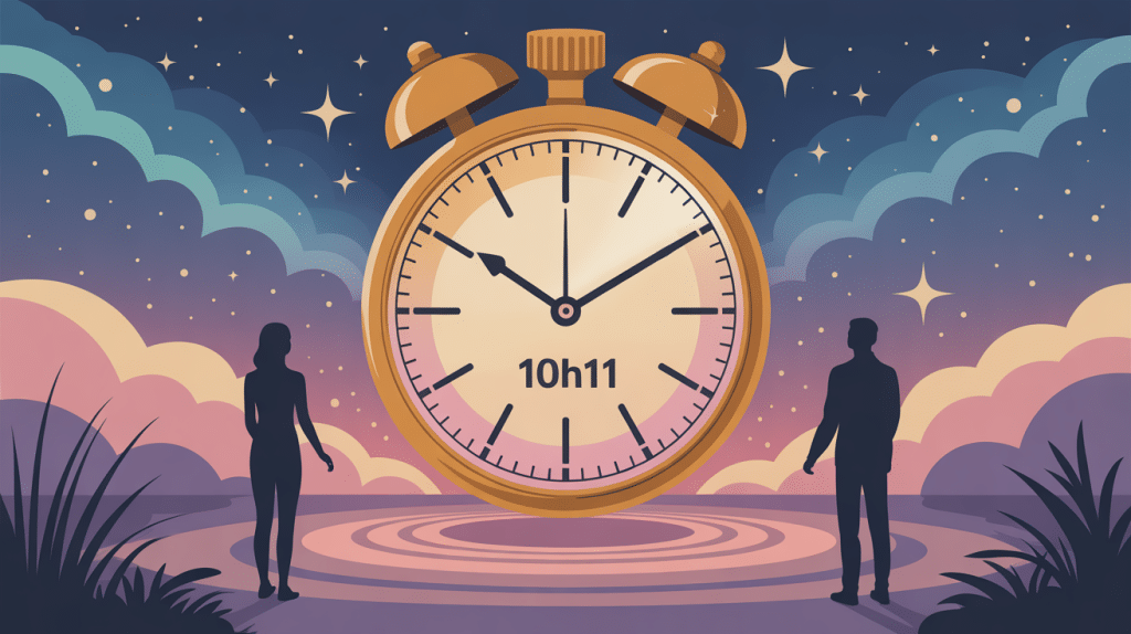 10h11 signification montre stylisée guidance spirituelle