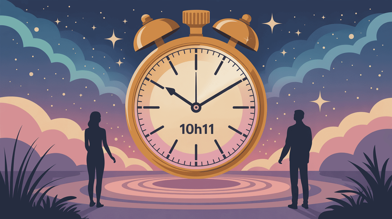 10h11 signification montre stylisée guidance spirituelle