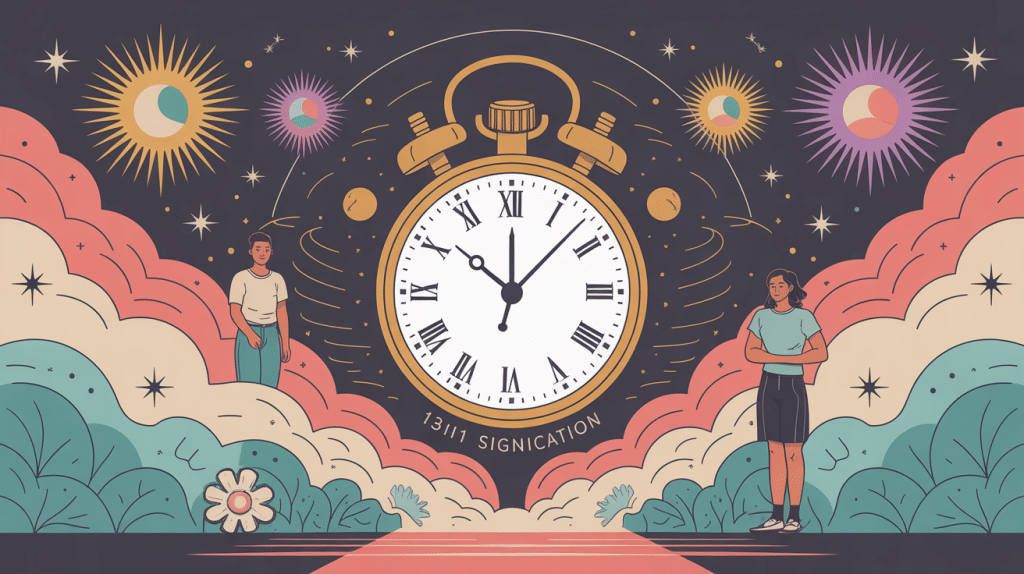 13h11 signification horloge stylisée symbolique