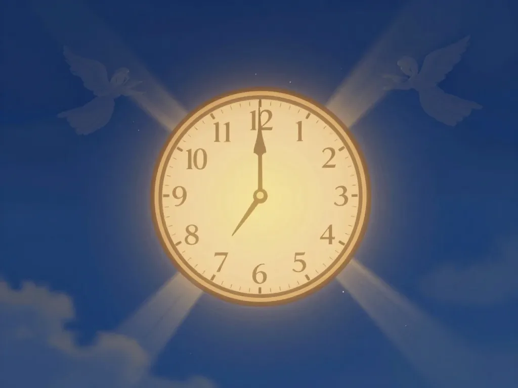 22h33 signification image anges et lumière