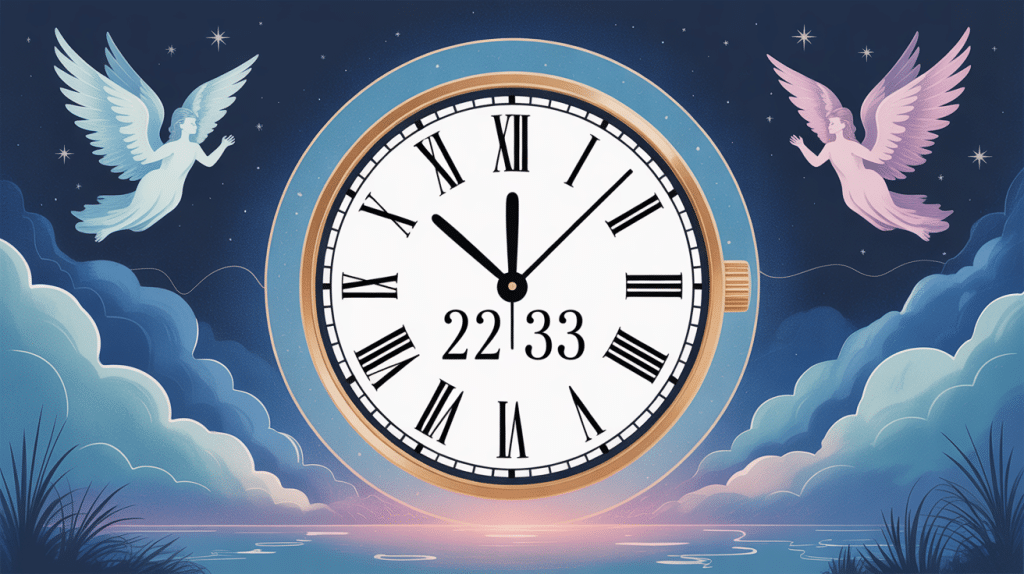 22h33 signification image montre anges lumière
