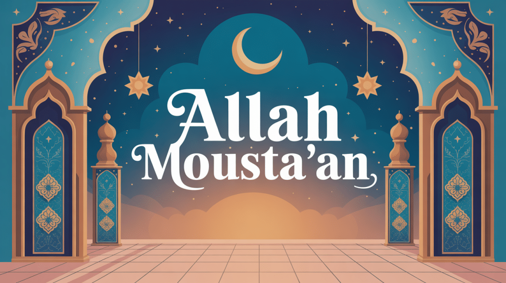 allah mousta'an image spiritualité et patience décor islamique