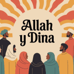Illustration vectorielle allah y dina ambiance spirituelle collective Maghreb