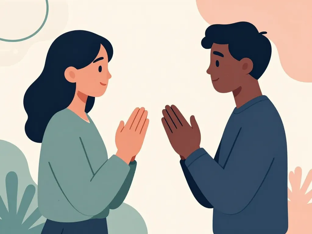 allah yahfadkoum réponse illustration personnes échange respect chaleureux