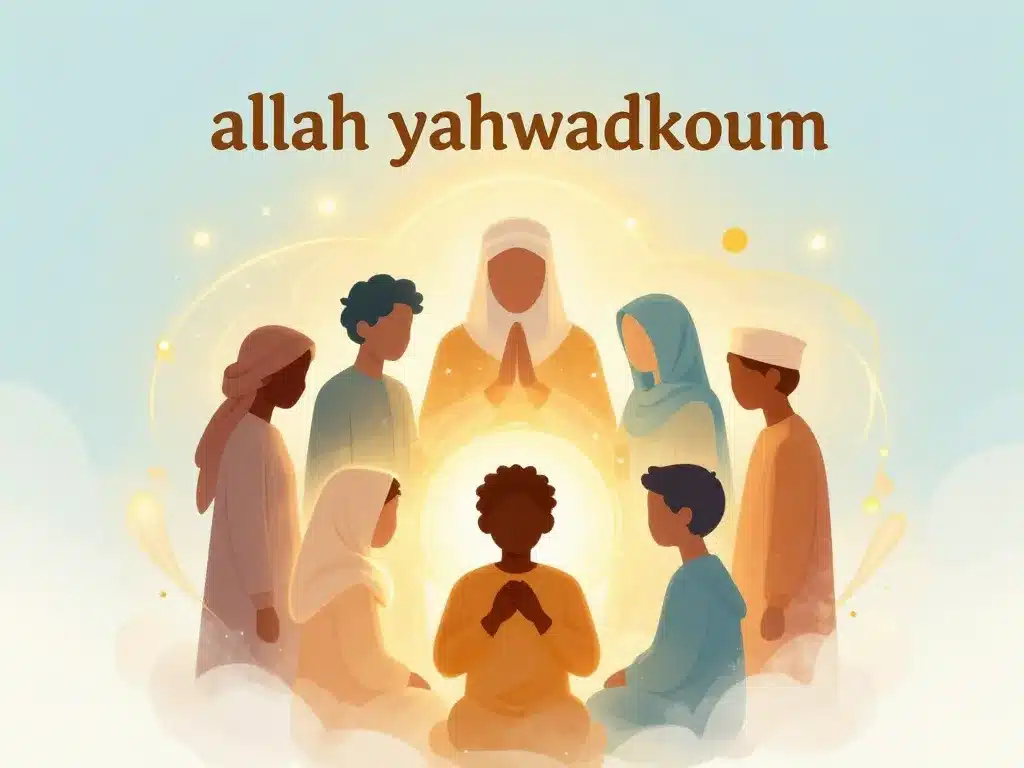 allah yahfadkoum réponse illustration intention protection aura dorée