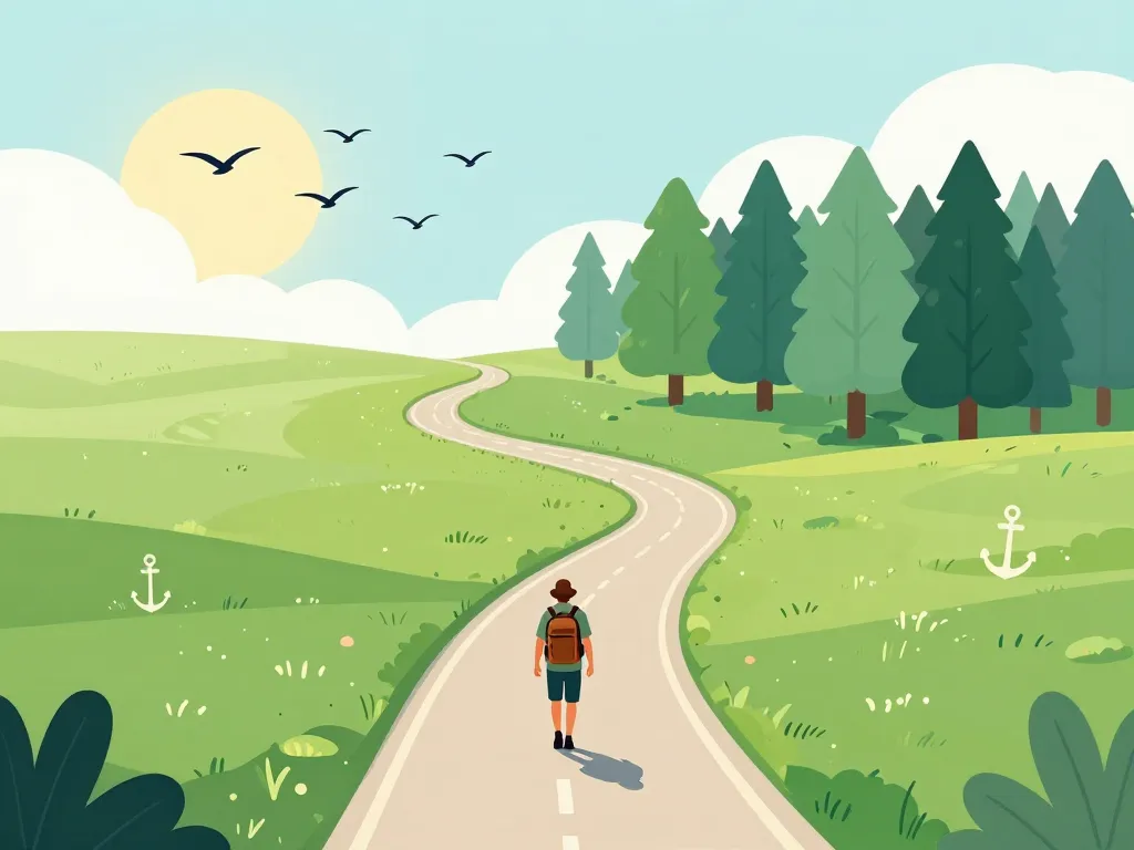 chemin de vie 5 image équilibre liberté voyageur