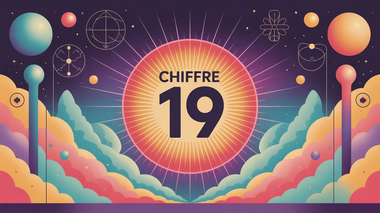 illustration chiffre 19 symbolique spiritualité sciences