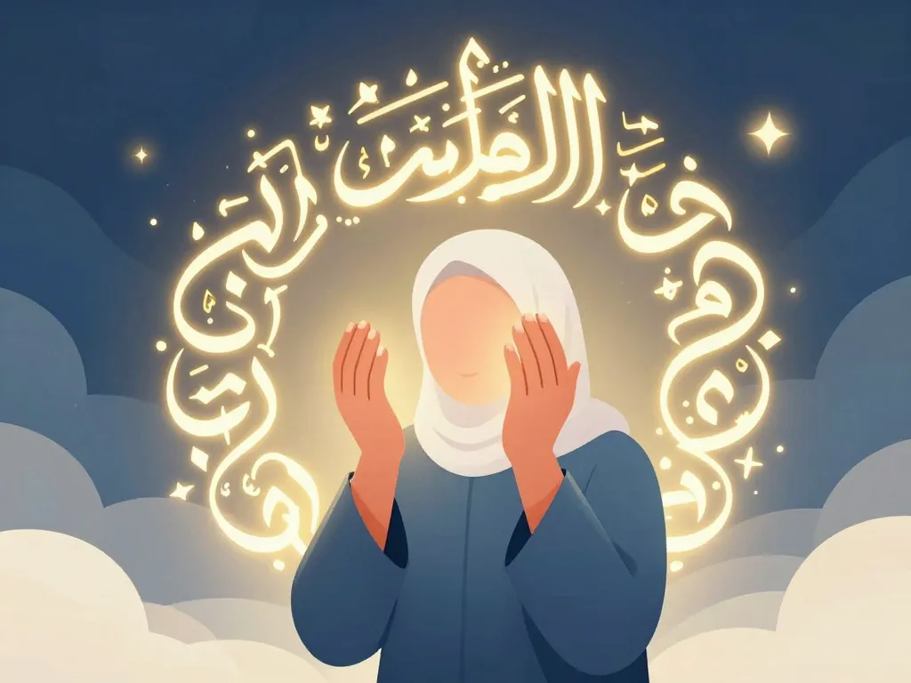 doua de l'opprimé en arabe illustration adkhar et prières