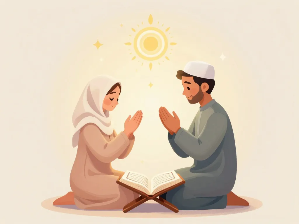 doua pour mariage prière couple coran sunna illustration
