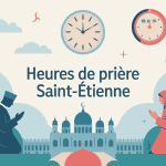 heure de priere saint etienne personnes prient horloge