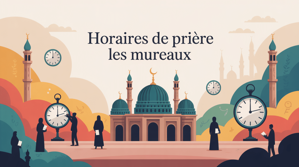 horaire priere les mureaux illustration planning et mosquee