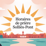 horaire priere sollies pont cadran solaire silhouette ville