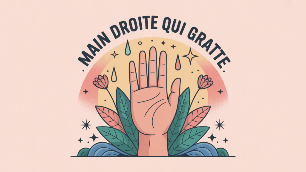 main droite qui gratte signification illustration vectorielle santé énergie