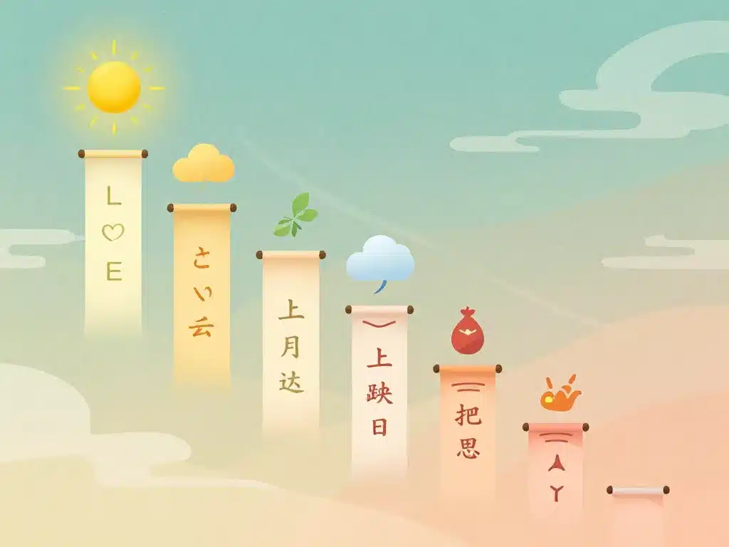 illustration omikuji niveaux de chance et vocabulaire clé japonais