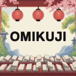 omikuji rituel dans sanctuaire japonais avec visiteurs et papiers chance