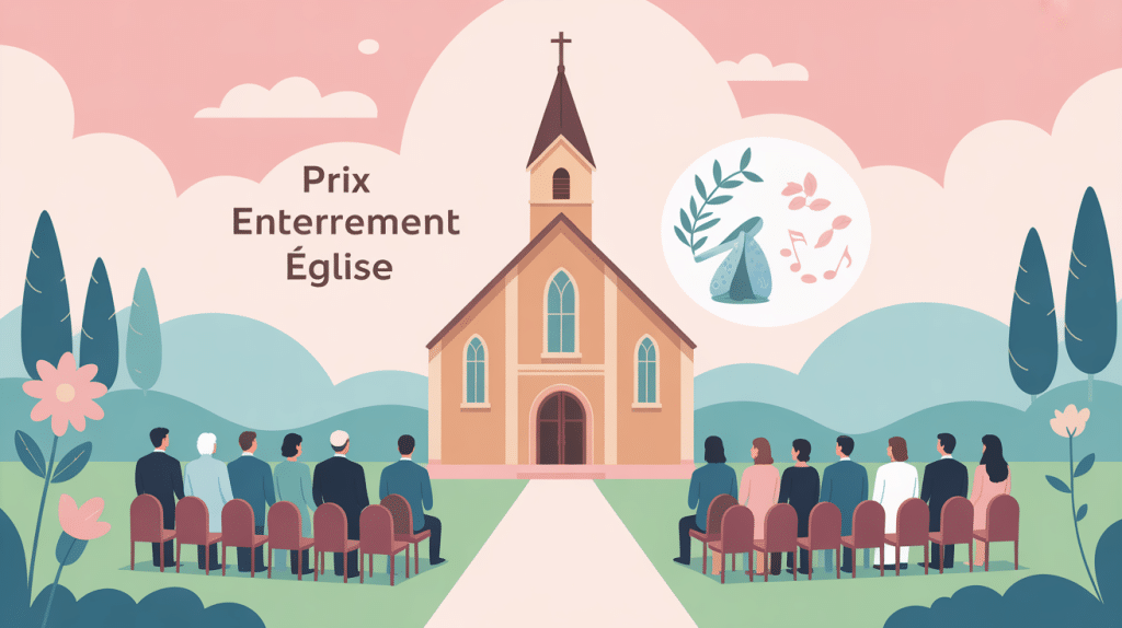 illustration représentant le prix d un enterrement à l'église