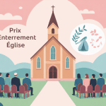 illustration représentant le prix d un enterrement à l'église