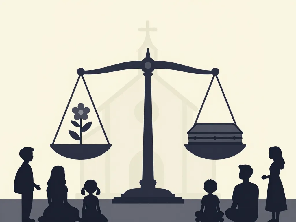 image équilibre coût et dignité prix d un enterrement à l'église