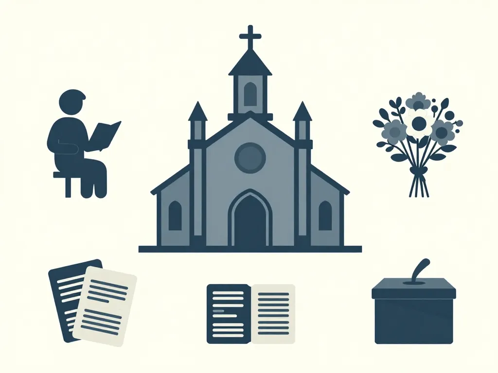 illustration postes de dépense prix d un enterrement à l'église