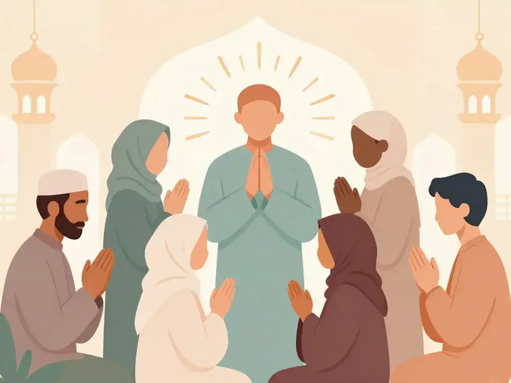 qu'allah accepte ta prière en arabe phrases illustrées