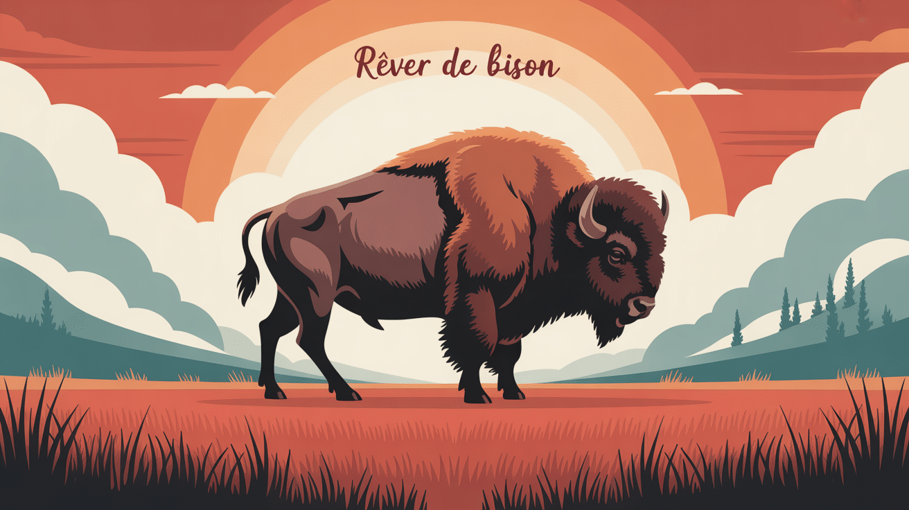 rever de bison bison majestueux dans brouillard reve