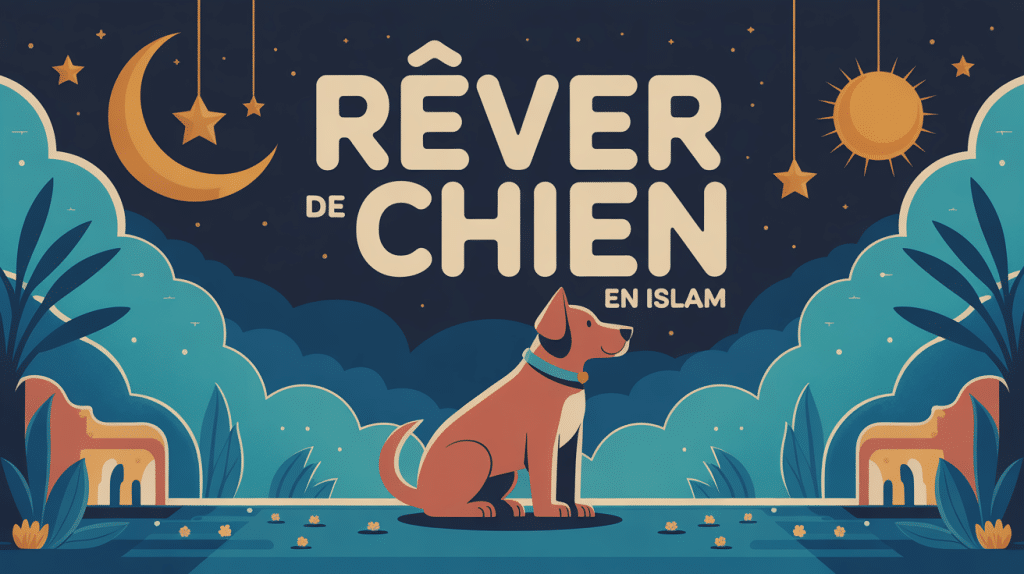 rever de chien islam chien motifs lune arabesques