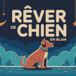 rever de chien islam chien motifs lune arabesques