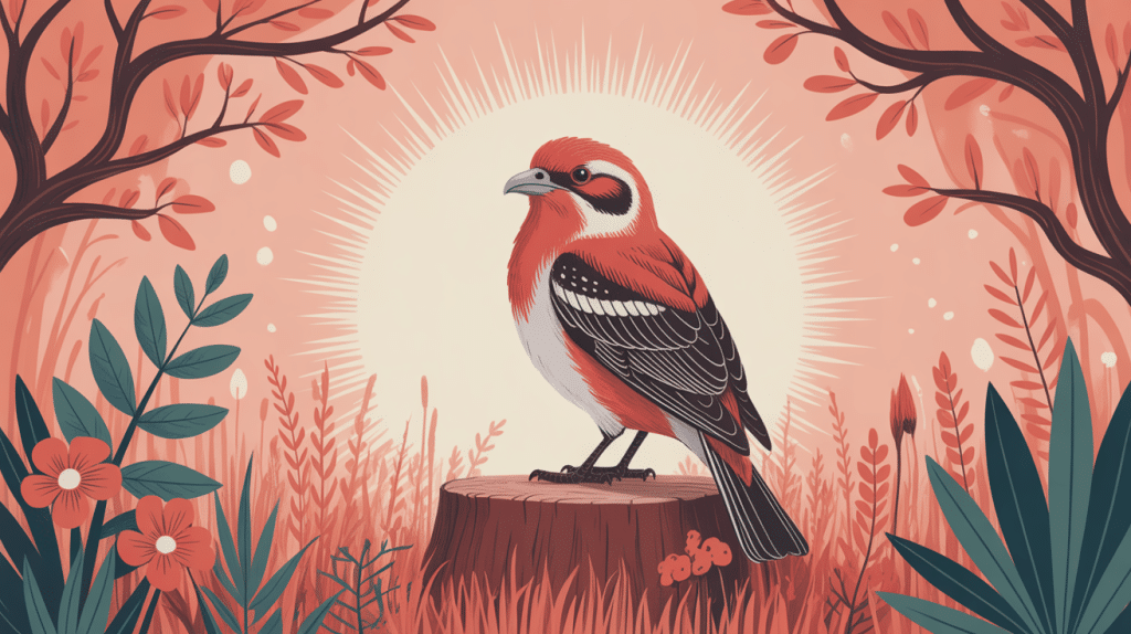 Rouge-gorge dans mon jardin signification illustration vectorielle lumineuse