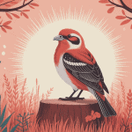 Rouge-gorge dans mon jardin signification illustration vectorielle lumineuse