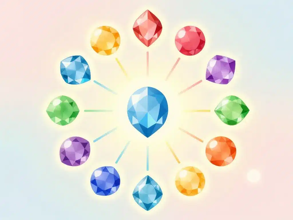 Illustration familles signification des pierres