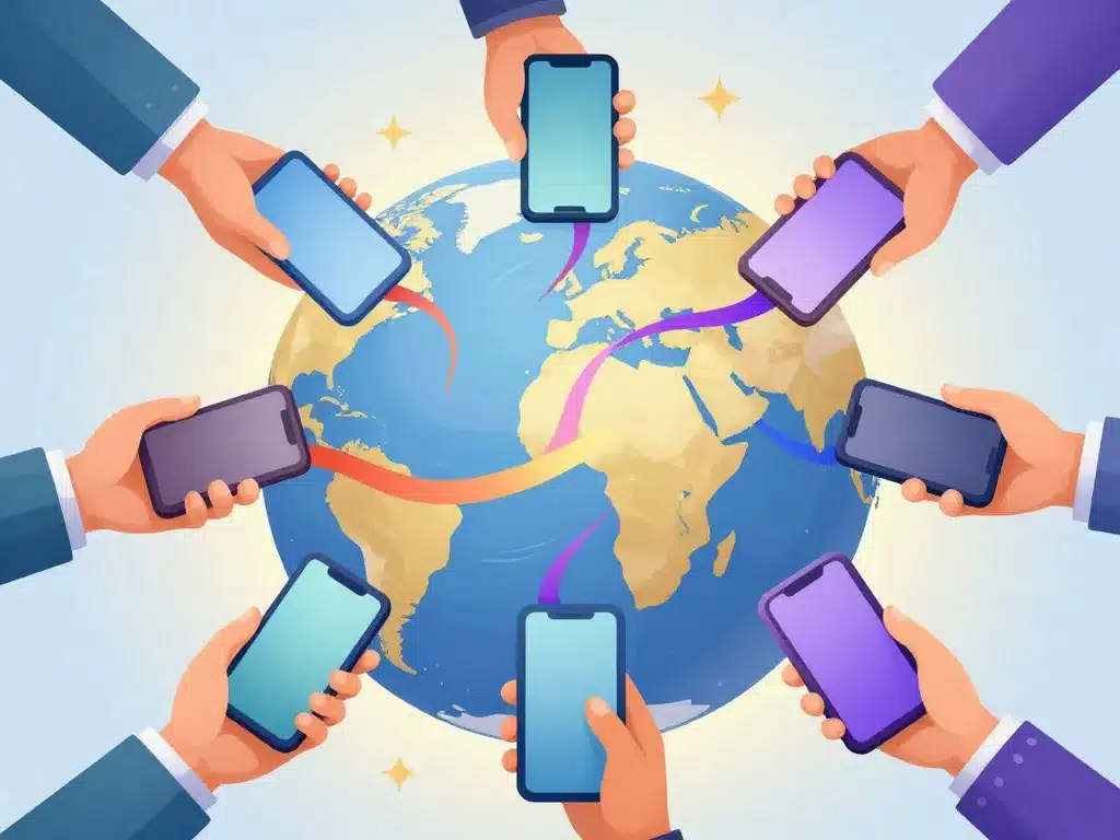 sms eid mubarak diversité mains globe