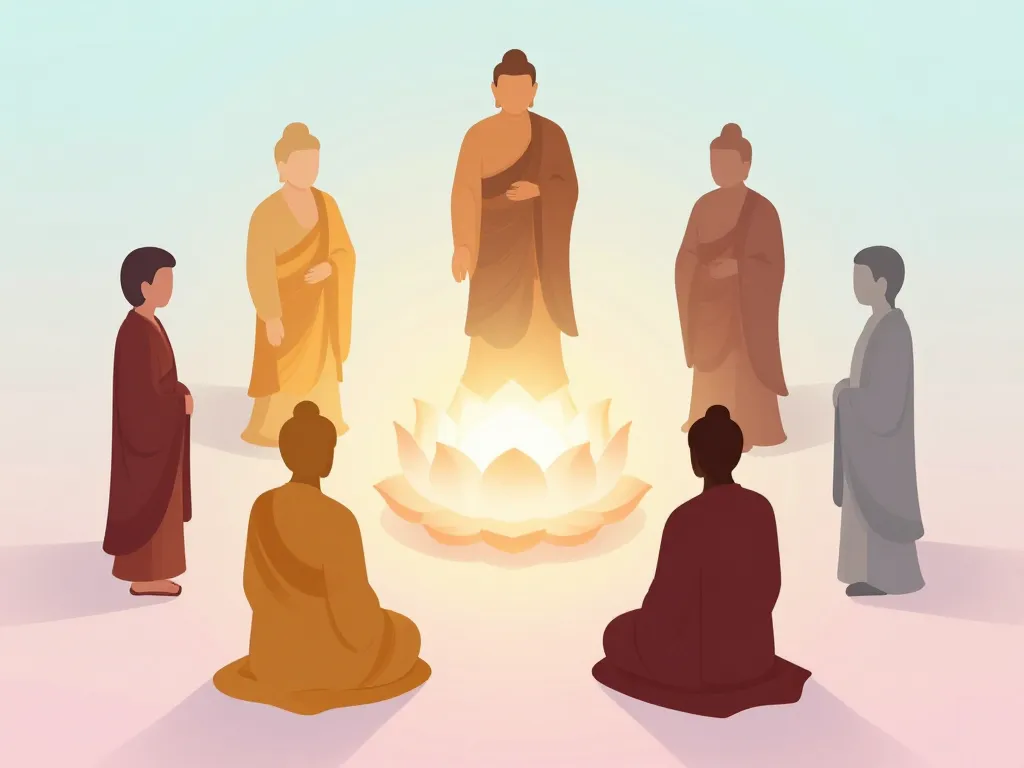 illustration symbolique tenue bouddhiste lotus