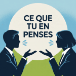 ce que tu en penses deux personnes discutent bulle de dialogue