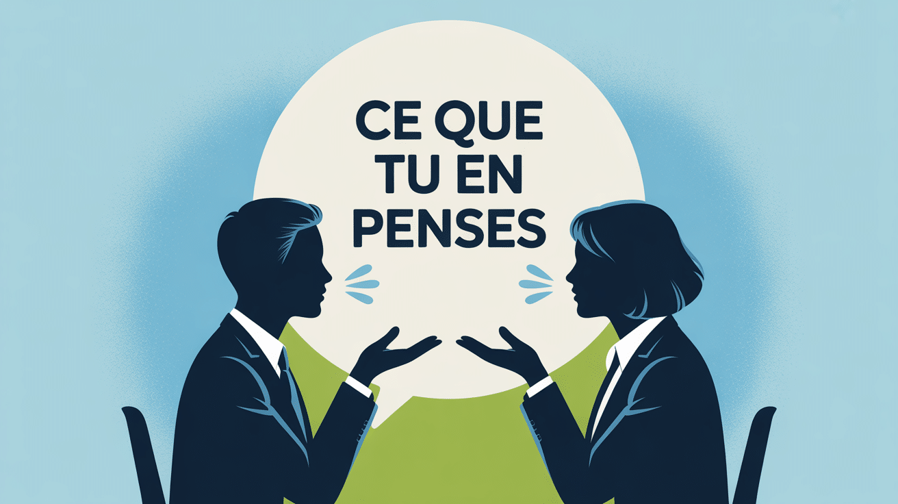 ce que tu en penses deux personnes discutent bulle de dialogue