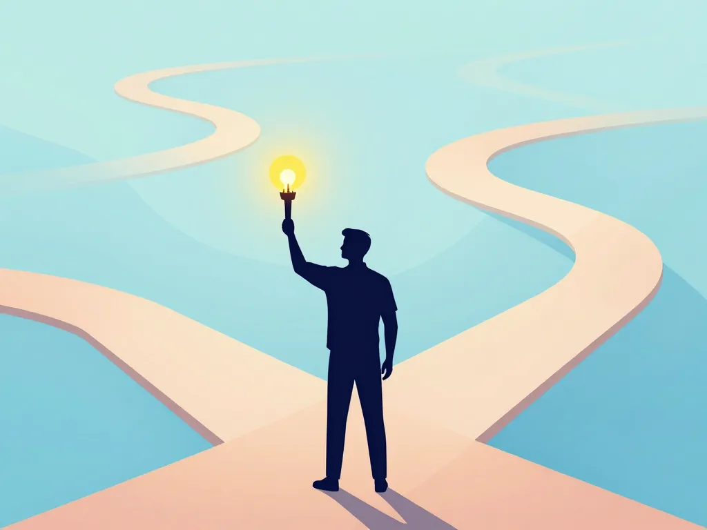 comment devenir coach en développement personnel coach à un carrefour illustration symbolique