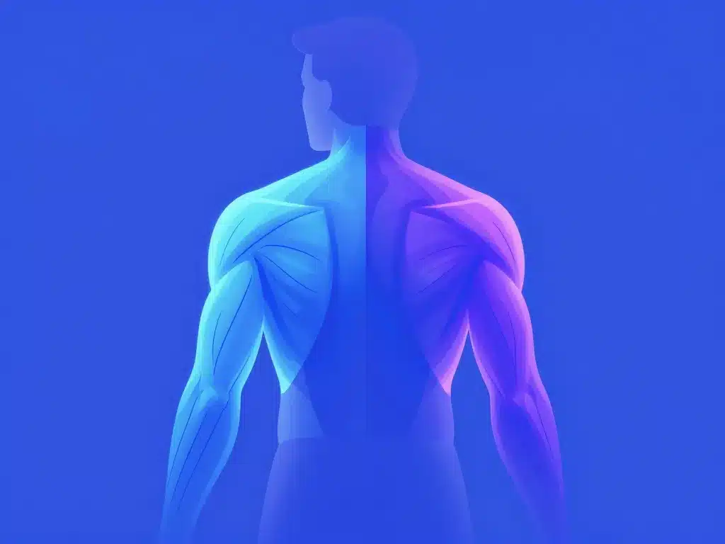 diagramme muscles avoir le dos large