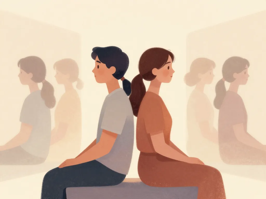 effet miroir illustration développement personnel couple