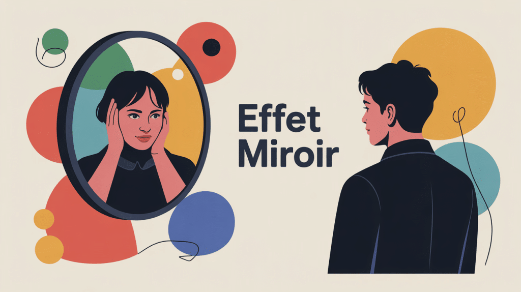 effet miroir illustration psychologie et relations