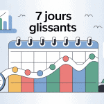exemple de 7 jours glissants illustration calendrier stylisé
