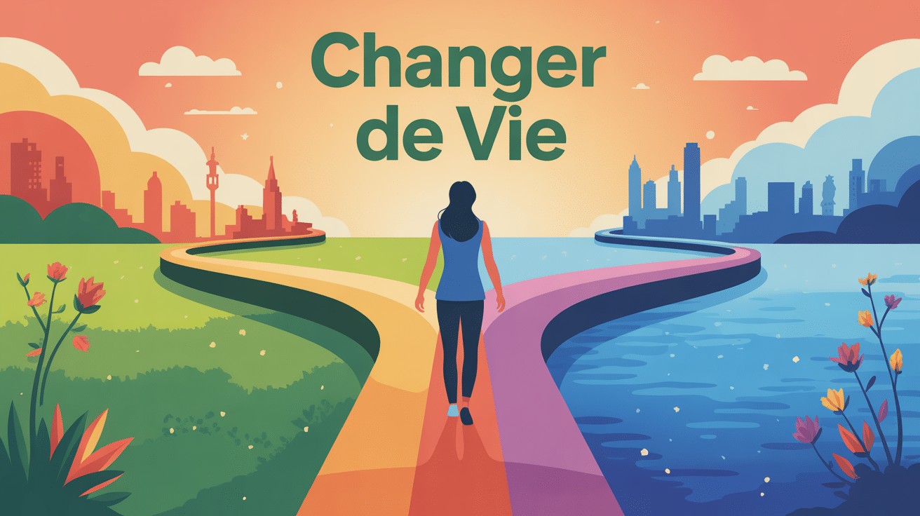 il n'y a pas qu'une vie dans la vie image vectorielle changer de vie