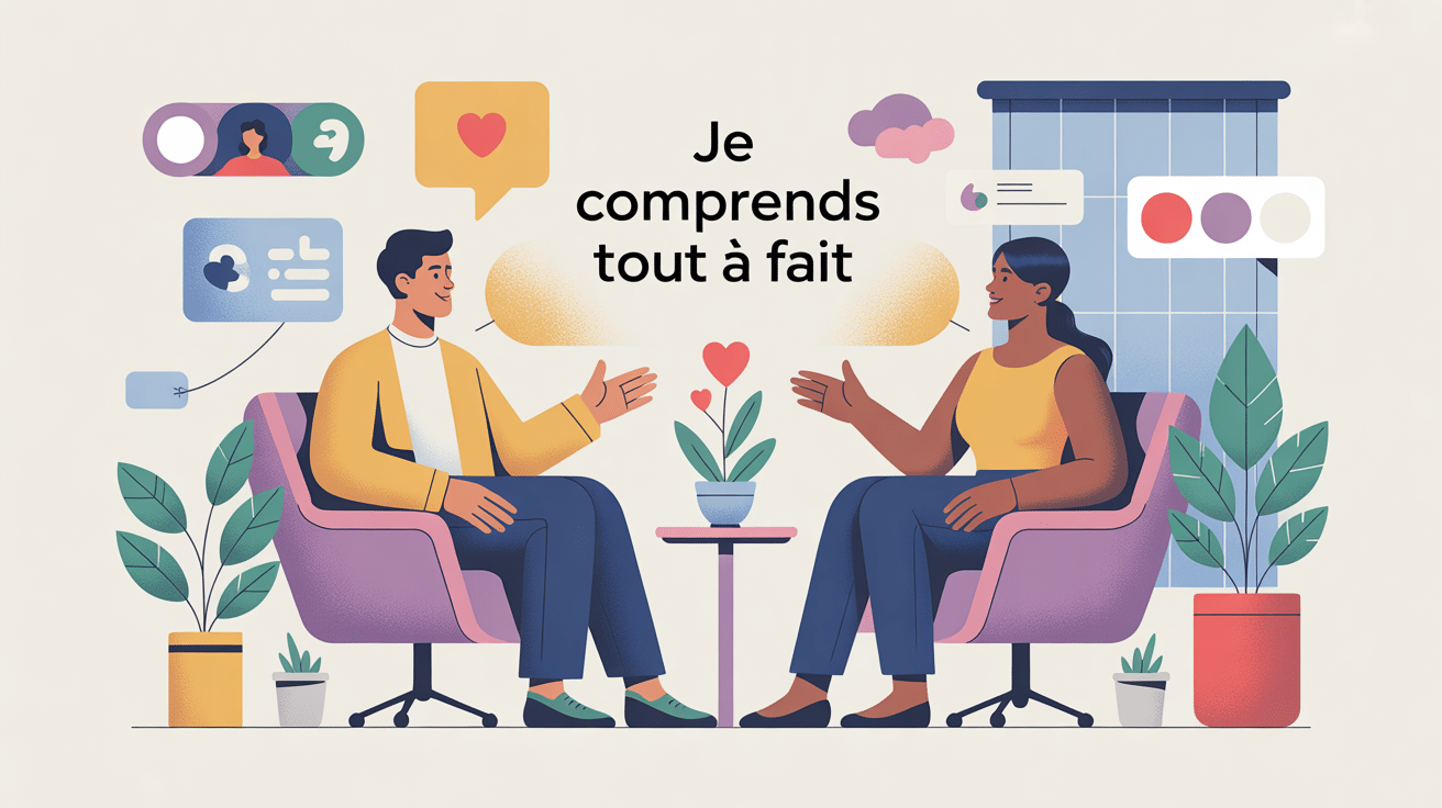 illustration communication empathique je comprends tout à fait