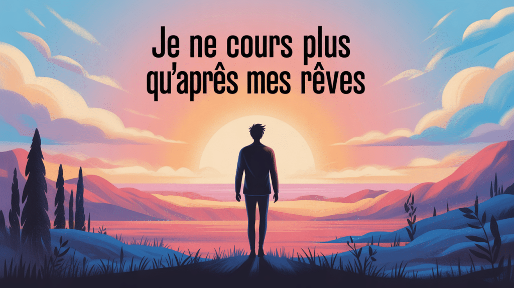 je ne cours plus qu'après mes rêves silhouette horizon lumineux