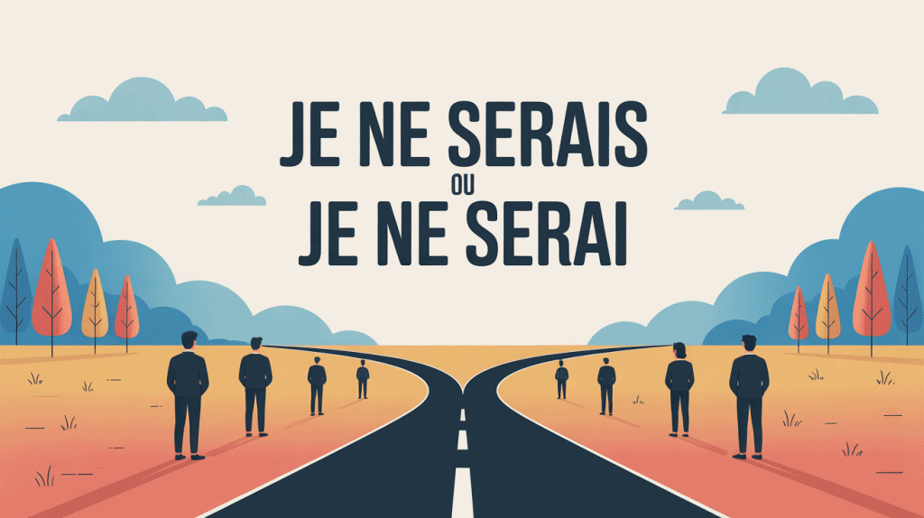 je ne serais ou serai concept différenciation illustration