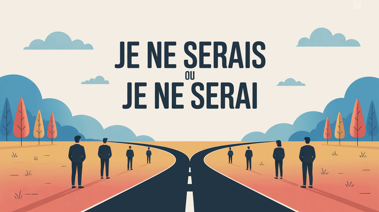 je ne serais ou serai concept différenciation illustration