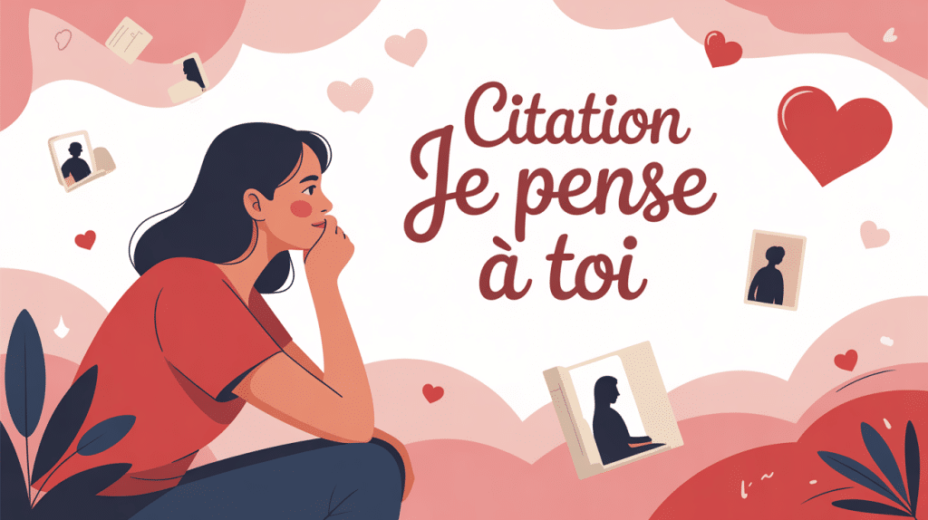 Je pense à toi citation image douce et émouvante
