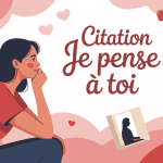 Je pense à toi citation image douce et émouvante